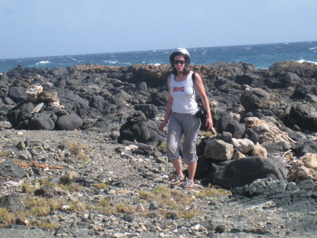 Melissa exploring in Aruba.