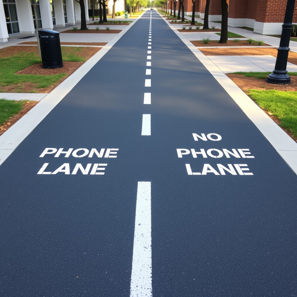 Phone and No Phone Lane