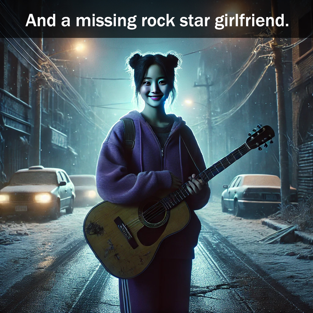 and a missing rock star girlfriend